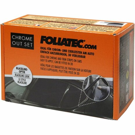 Foliatec &#039;Chrome Out&#039; Set Matzwart - Folie strip 5cm x 15m